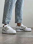 Жіночі кросівки кеди Adidas Forum Low 84 весна-осінь повсякденні (White Olive). Живе фото, фото 7