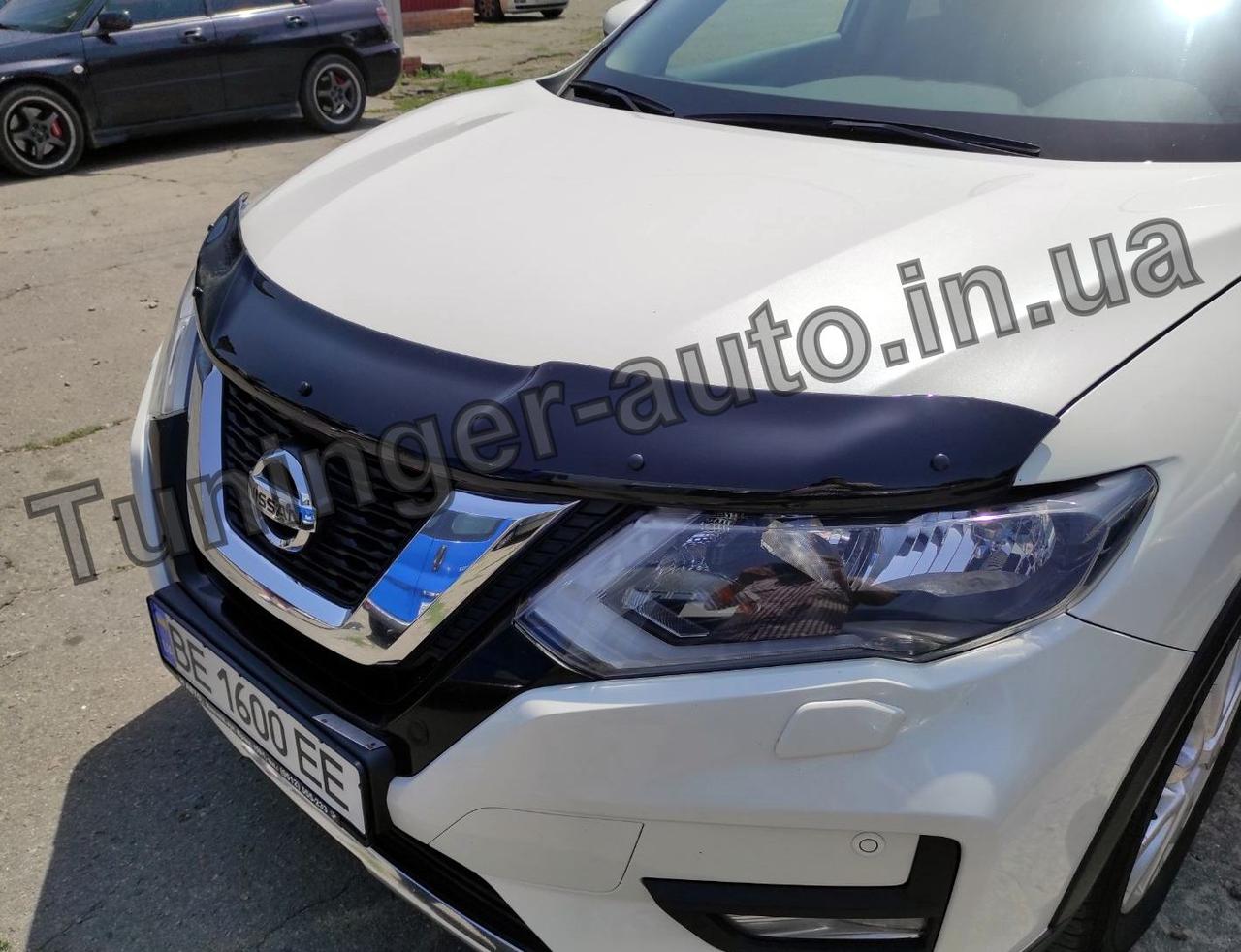 Дефлектор капота (мухобійка) Nissan Xtrail 2014-2020 (Cappafe)