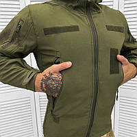 Мужская водонепроницаемая куртка Squad Softshell с капюшоном и системой вентиляции олива размер S
