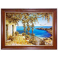 Картина "С видом на море" из янтаря 20х30