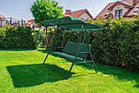 Садова гойдалка Just Garden Relax трьохмісна (зелена), фото 3