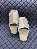 Чоловічі домашні тапочки відкриті Кремові Розмір 41, фото 4