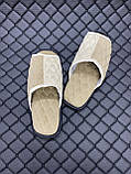 Чоловічі домашні тапочки відкриті Кремові Розмір 41, фото 2