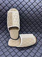 Чоловічі домашні тапочки відкриті Кремові Розмір 41