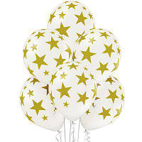 Воздушный шар Звезды золото 12" (30 см) 2140