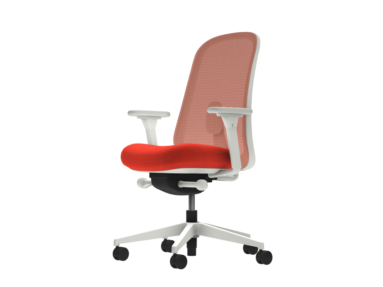 Ергономічне офісне крісло з профільованим сидінням Lino Mineral Frame and Base Phoenix Blizzard Червоний