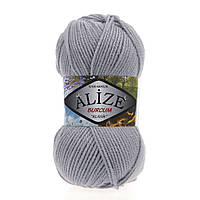 Alize Burcum Klasik 253 сірий (пряжа алізе буркум класік)