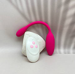 Віброяйце Wo-sex з пультом акумуляторне 10 режимів. Рожеве