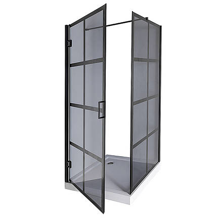 Душова кабіна VIVIA DORA B clear 90x90x202 дрібний піддон 12 см, фото 2