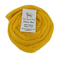 Spagoyarn FELT WOOL (Фелт Вул) № 87014 охра (Пряжа 100% вовна, нитки для фелтинга)