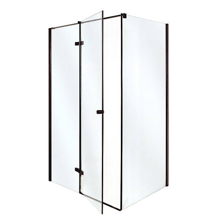 Душова кабіна VIVIA Adriana Black M 100х80х210 дрібний піддон 14 см, фото 2