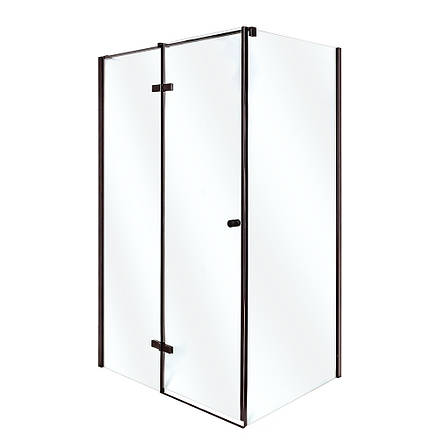 Душова кабіна VIVIA Adriana Black M 100х80х210 дрібний піддон 14 см, фото 1