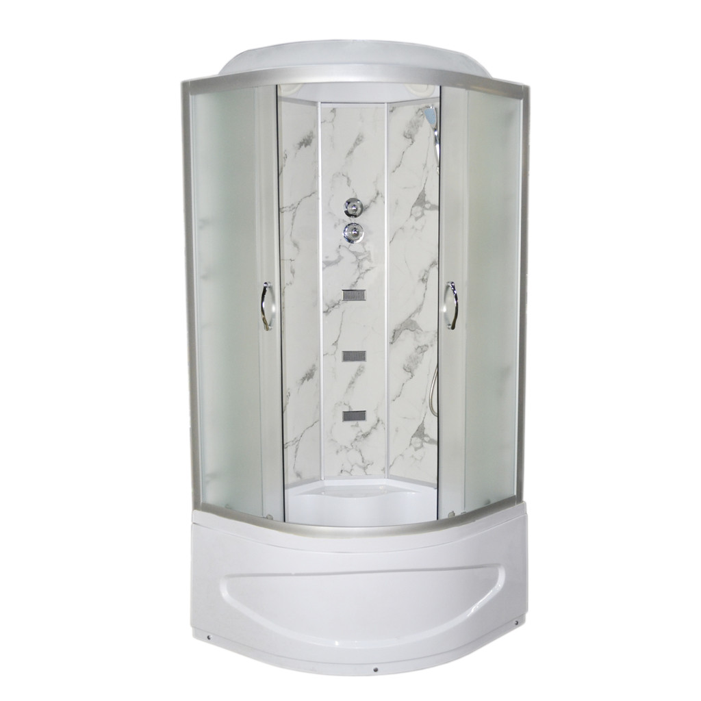 Гідробокс TKF100 Білий мармур WG 100x100x215 глибокий піддон