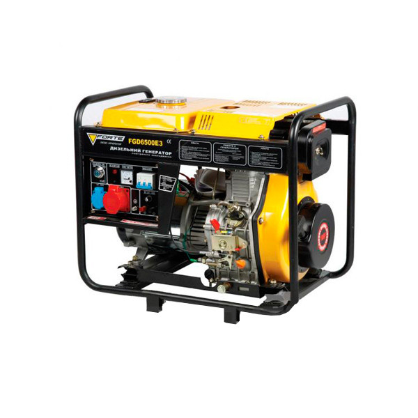 Дизельний генератор FORTE FGD6500E3 на 6,0 кВт. 220/380 V