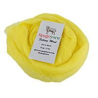 Spagoyarn FELT WOOL (Фелт Вул) № 87016 жовтий (Пряжа 100% вовна, нитки для фелтинга)