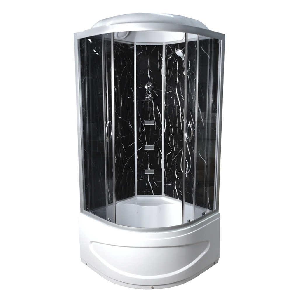 Гідробокс TKF100 Чорний онікс BG 100х100x215 глибокий піддон