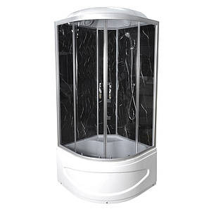 Гідробокс TKF100 Чорний онікс BG 100х100x215 глибокий піддон, фото 2