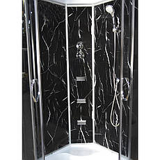 Гідробокс TKF90 Чорний онікс BG 90x90x215 глибокий піддон, фото 3