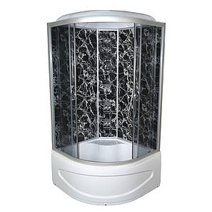 Гідробокс TKF100 Чорна павутина BG 100х100x215 глибокий піддон, фото 1