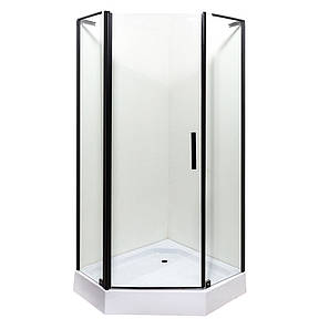 Душова кабіна VIVIA Ethna Black P91 B 90x90x195 дрібний піддон, фото 1