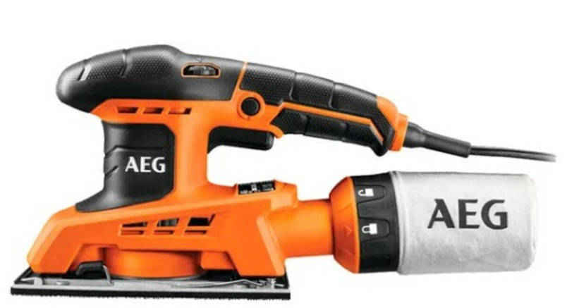 Шліфмашина вібраційна мережева AEG: 250 Вт, платформа- 90 x 187 мм, 6000- 12000 колив/хв, фото 4