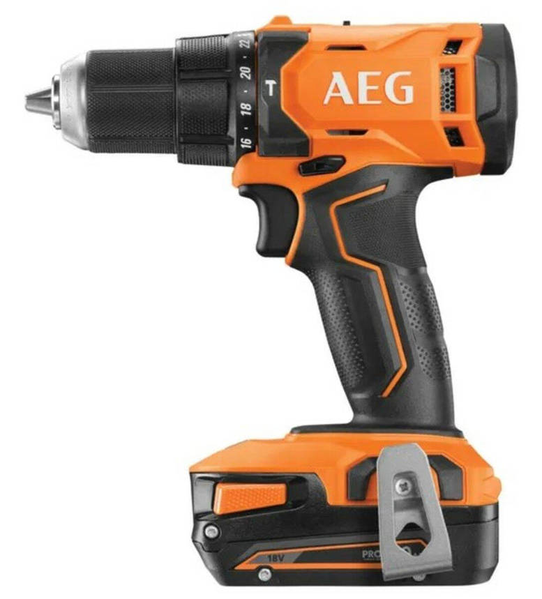 Шуруповерт-дриль ударний акумул. AEG: 2 x Li-Ion 18В, 2 Агод, 60 Нм патрон Ø≤13 мм (сталь) в футлярі, фото 3