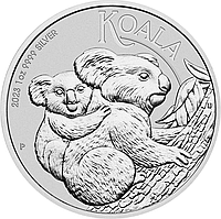 Серебряная монета Коала (Австралия) 2023, 1 доллар 1 унция серебра 9999