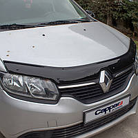 Дефлектор капота (мухобойка) Renault Logan 2012-2020 (Cappafe)