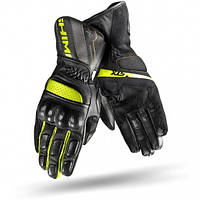 Shima STX Leather Gloves Black/Yellow Fluo, S Мотоперчатки кожаные спортивно-туристические