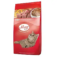 Мяу! полнорациональный сухой корм для взрослых котов с рыбой