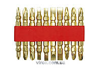Насадка викруткова двостороння VOREL : PH2 x 60 мм, GOLD. Cr-V. 10 (Шт/Уп.) [25/100]