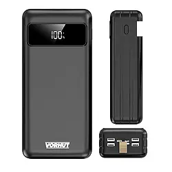 Повербанк швидка зарядка 30000 Mah Vorhut 34-262 Powerbank PD 22.5W+QC3.0 Зовнішній акумулятор