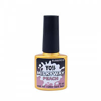 YO NAILS RubberOid Milkyway PEACH Soak Off Hard Base Каучуковая база персиковая, 8 мл