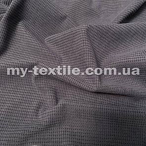 Трикотаж мікровельвет Соти Темно сірий