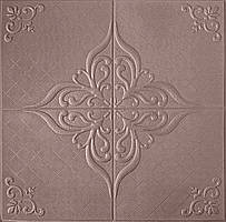 Самоклеюча декоративна 3D панель Квітка рожеве золото 700x700x5мм