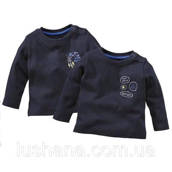 Кофти реглани лонгсліви Lupilu на хлопчика малюка / набір 2 шт. / р.74-80 - 6-12 місяців, фото 1