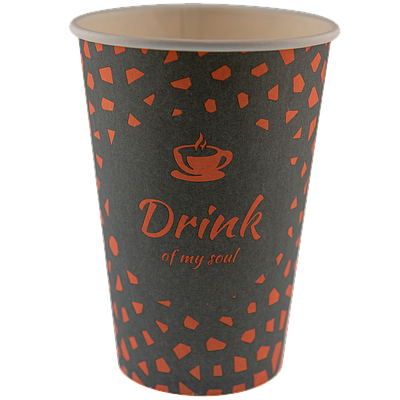 Стакан 1-шаровий з малюнком "Drink" - 340мл (50шт)