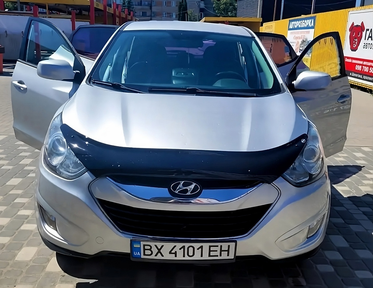Дефлектор капота (мухобійка) Hyundai IX 35 2009-2015 (Cappafe)