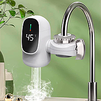 Проточний водонагрівач до + 50°, з LCD екраном / Насадка на кран для кухні / Бойлер для нагрівання води