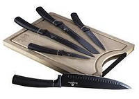 Набор ножей с доской Berlinger Haus Black Royal Collection BH-2549 6 предметов набор ножи для кухни кухонные