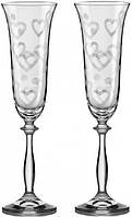 Набір келихів для шампанського 190 мл 2 шт Bohemia Angela 40600/С5775/190/2
