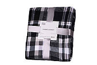 Плед Ardesto Flannel клетка ART-0101-PB 160х200 см серый стильное покрывало