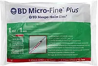 BD Micro-Fine Шприц 1мл U-100 інсуліновий 29G (0,33 x 12,7 мм)