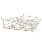 Кошик HAMPER-25 750х250х80-60мм, вузький, білий. Збірний торговий стелаж із кошиків. Сітчастий стенд для продажу у магазин, фото 2