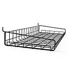 Кошик HAMPER-25 750х250х80-60мм, вузький, чорна. Збірний торговий стелаж із кошиків. Сітчастий стенд для продажу у магазин, фото 2