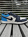 Чоловічі кросівки Nike Air Jordan 1 low (blue) ||, фото 4