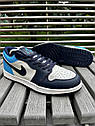Чоловічі кросівки Nike Air Jordan 1 low (blue) ||, фото 3