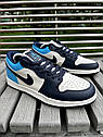 Чоловічі кросівки Nike Air Jordan 1 low (blue) ||, фото 5