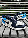 Чоловічі кросівки Nike Air Jordan 1 low (blue) ||, фото 6