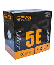 Кабель GEAR UTP 4x2x0,5 Cat5E, CCA, для внутрішніх робіт, 305m